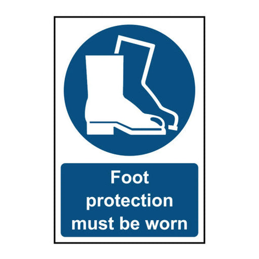 Foot protection must be worn - Self Adhesive PP (400 x 600mm)
