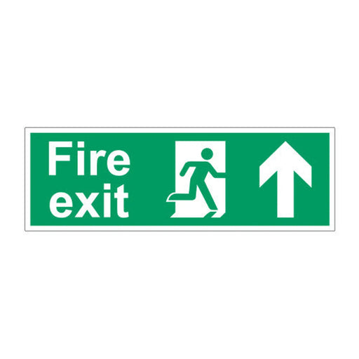 Fire exit (Man arrow up) - SAPP (450 x 150mm) - Min Order 2