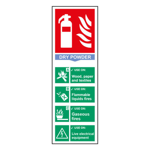 Fire extinguisher composite - Dry powder - PP (100 x 300mm) - Min Order 4