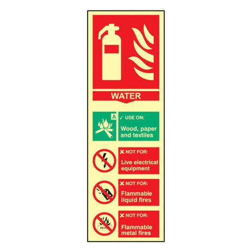 Fire extinguisher: Water - PHO (100 x 300mm)