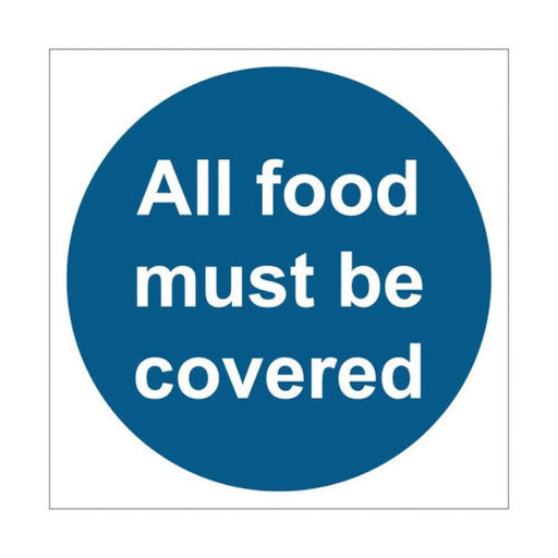 All Food Must Be Covered - SAV (100 x 100mm) - Min Order 6