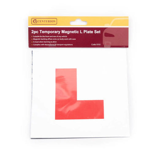 Magnetic 'L' Car Learner Plates, 178mm x 178mm, Pack of 2 - Pack of 5