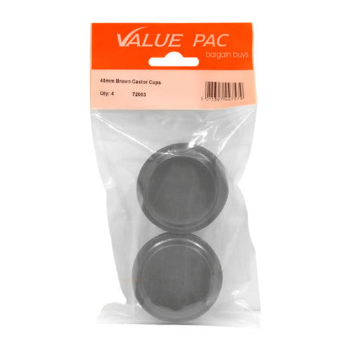 45mm Brown Castor Cups - Pack of 10