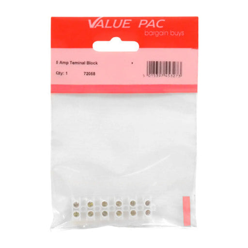 5 Amp Terminal Block 6 Way - Pack of 10