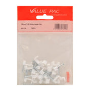 2.5mm T+E White Cable Clip - Pack of 10
