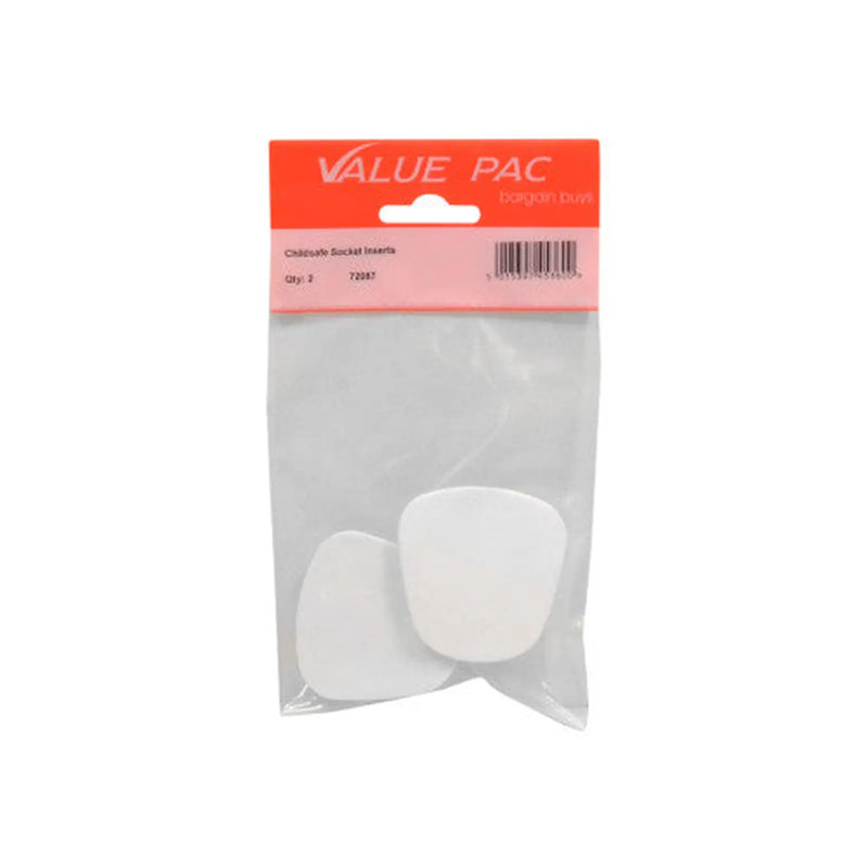 White Plastic Childsafe Socket Insert - Pack of 10