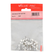 Bellwire T+E White Cable Clip - Pack of 10
