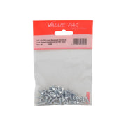 1/2" x 8 ZP Cross Recessed Hardened Twin Thread Woodscrews with - Pack of 10