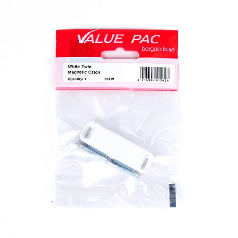 White Twin Magnetic Catch - Pack of 10