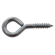 100mm ZP Steel Screw Eyes - Pack of 10
