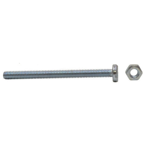M6 x 75mm ZP Machine Screws & Nuts - Pack of 10