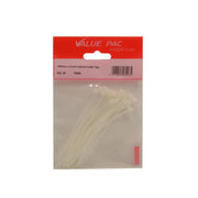 100mm x 2.5mm Natural Cable Ties 25pk - Pack of 10