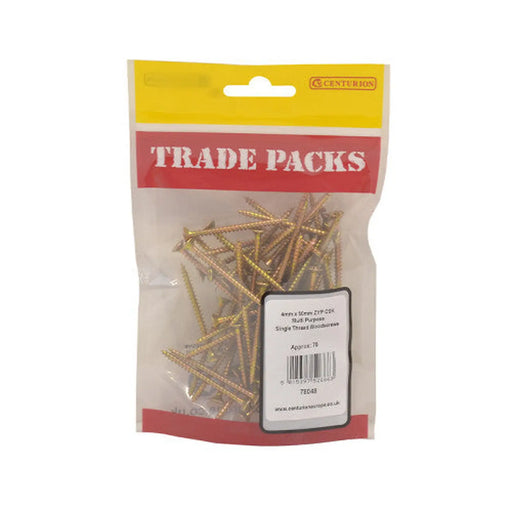 Pozi Multi Purpose Countersunk Woodscrews - Zinc Yellow Passivated - Pack of 5