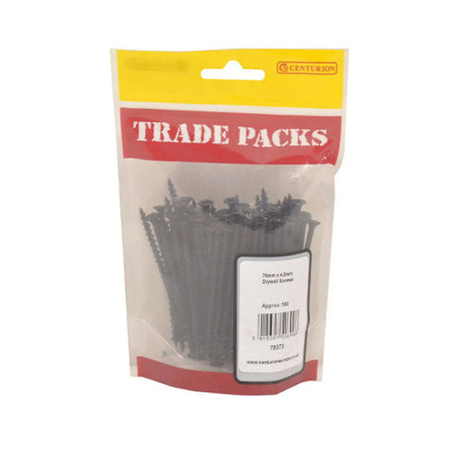 Drywall Screws - Black Phosphate - 75mm x 4.2mm - (100 PK) - Pack of 5