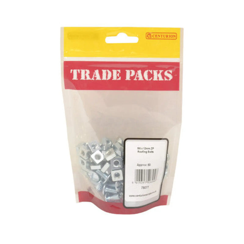 Roofing Bolts - Zinc Plated - M6 x 12mm - (60 PK) - Pack of 5
