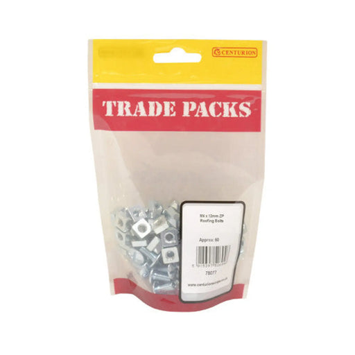 Roofing Bolts - Zinc Plated - M6 x 12mm - (60 PK) - Pack of 5