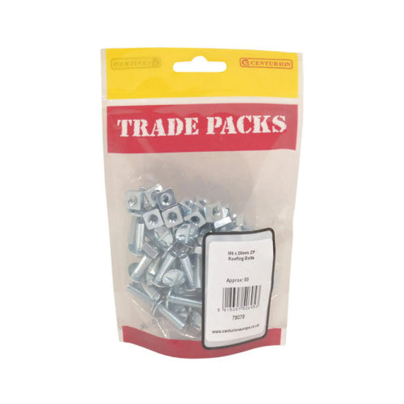 Roofing Bolts - Zinc Plated - M6 x 20mm - (55 PK) - Pack of 5