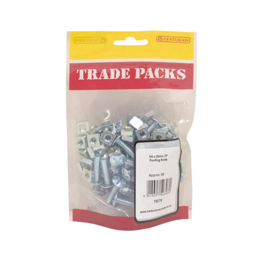 Roofing Bolts - Zinc Plated - M6 x 25mm - (50 PK) - Pack of 5