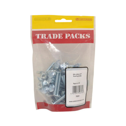 Roofing Bolts - Zinc Plated - M6 x 40mm - (40 PK) - Pack of 5