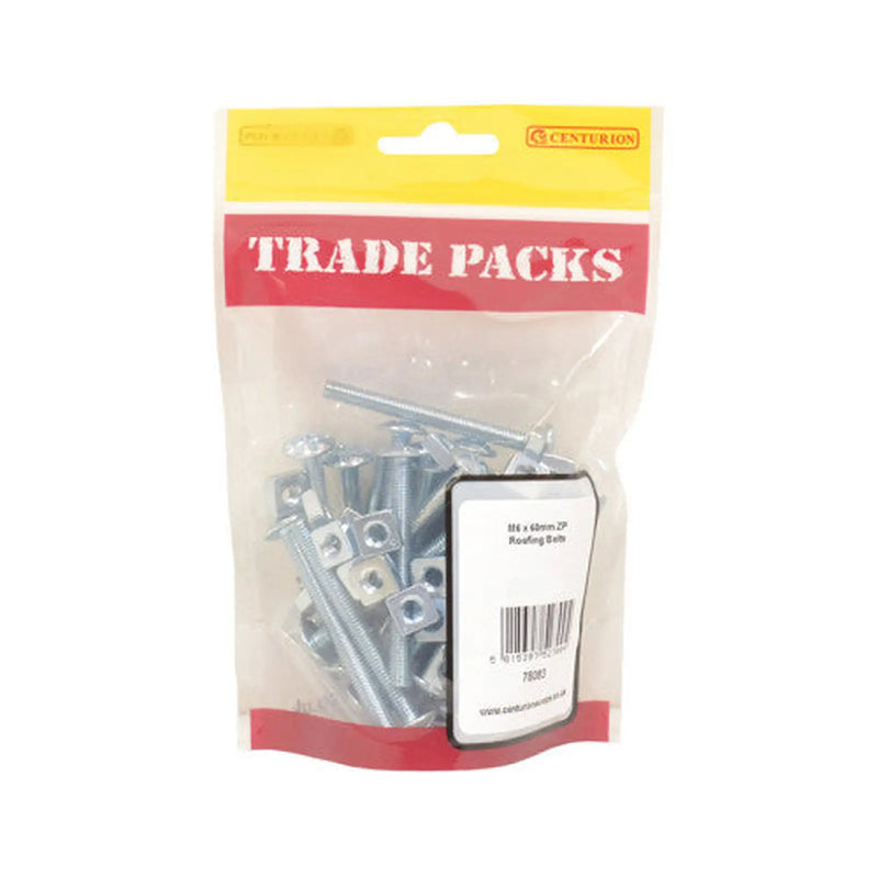 Roofing Bolts - Zinc Plated - M6 x 60mm - (30 PK) - Pack of 5