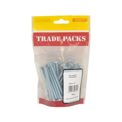 Roofing Bolts - Zinc Plated - M6 x 70mm - (25 PK) - Pack of 5