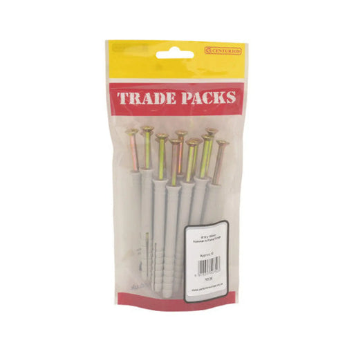 Hammer In Frame Fixings - Zinc Plated - M10 x 100mm - (12 PK) - Pack of 5