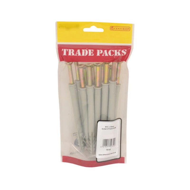 Screw In Frame Fixings - Zinc Plated - M10 x 120mm - (10 PK) - Pack of 5
