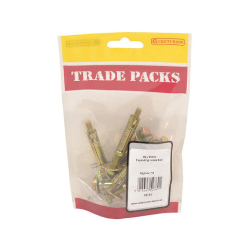 Expanding Loose Bolt - Zinc Plated - M6 x 25mm - (10 PK) - Pack of 5