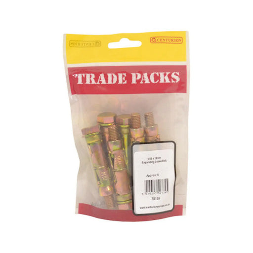 Expanding Loose Bolt - Zinc Plated - M10 x 10mm - (4 PK) - Pack of 5