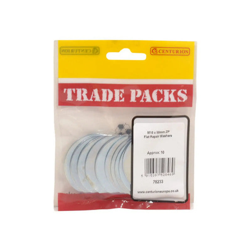 Flat Repair Washers - Zinc Plated - M10 x 50mm - (10 PK) - Pack of 5