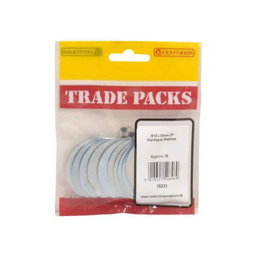 Flat Repair Washers - Zinc Plated - M10 x 50mm - (10 PK) - Pack of 5
