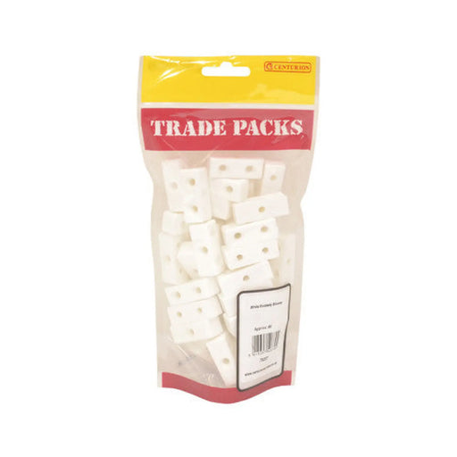 Modesty Blocks - White - 35mm - (40 PK) - Pack of 5