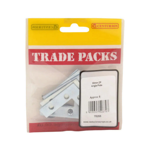 Angle Plate - Zinc Plated - 50mm - (6 PK) - Pack of 5