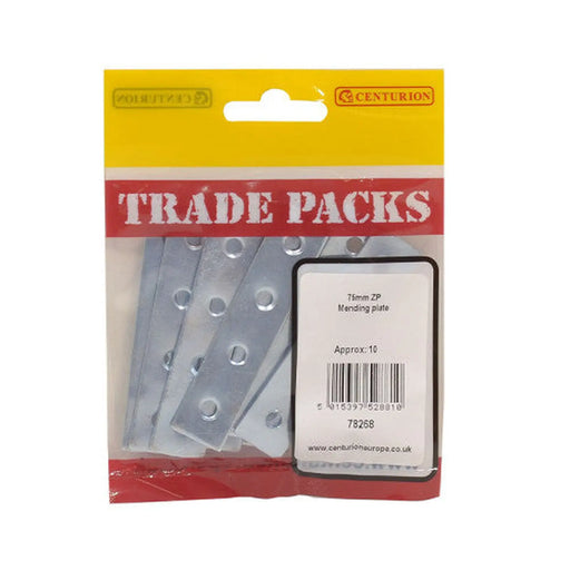 Mending Plate - Zinc Plated - 75mm - (10 PK) - Pack of 5