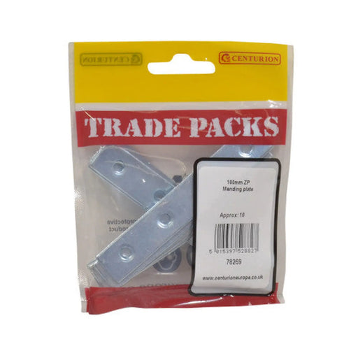 Mending Plate - Zinc Plated - 100mm - (10 PK) - Pack of 5