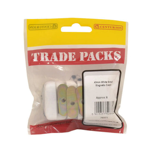 Magnetic Catch - White Small - 43mm - (6 PK) - Pack of 5