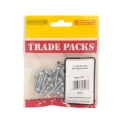 Pan Head Self Tapping Screws - Zinc Plated - 1" x 8 - (40 PK) - Pack of 5