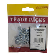 Machine Screws & Nuts - Zinc Plated - Slot Pan Head - M5 x 12mm - - Pack of 5