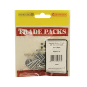 Machine Screws & Nuts - Zinc Plated - Slot CSK Head - M3 x 25mm - - Pack of 5