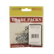 Machine Screws & Nuts - Zinc Plated - Slot CSK Head - M4 x 25mm - - Pack of 5
