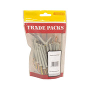 Hammer In Frame Fixings - Zinc Plated - M6 x 40mm - (60 PK) - Pack of 5