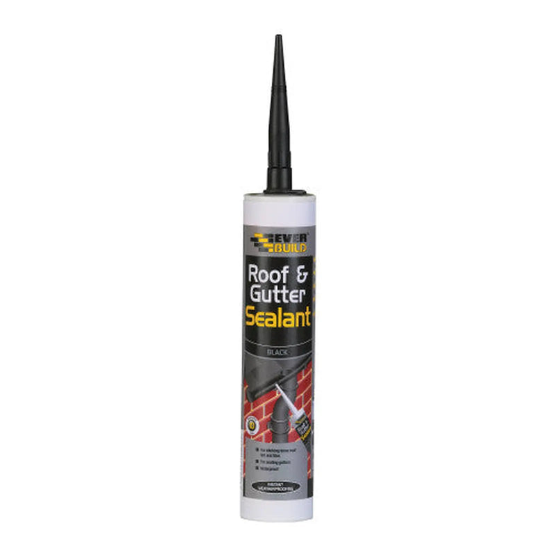 Everbuild Roof & Gutter Sealant Black (295ml) - Pack of 12