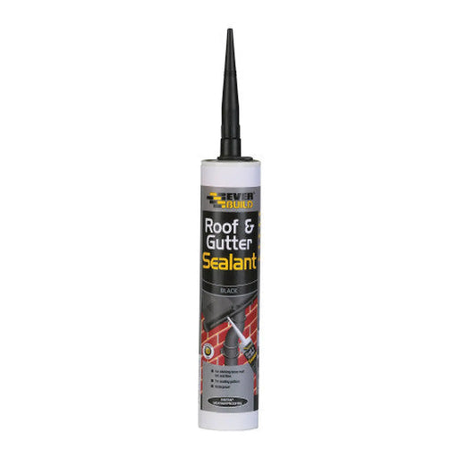 Everbuild Roof & Gutter Sealant Black (295ml) - Pack of 12