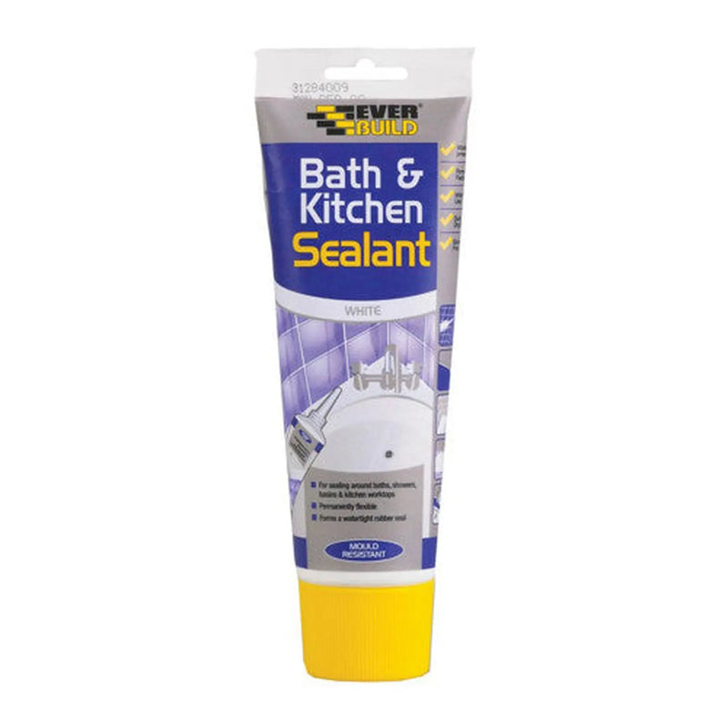 Everbuild Bath and Kitchen Sealant Easi Squeeze White (200ml) - Pack of 12