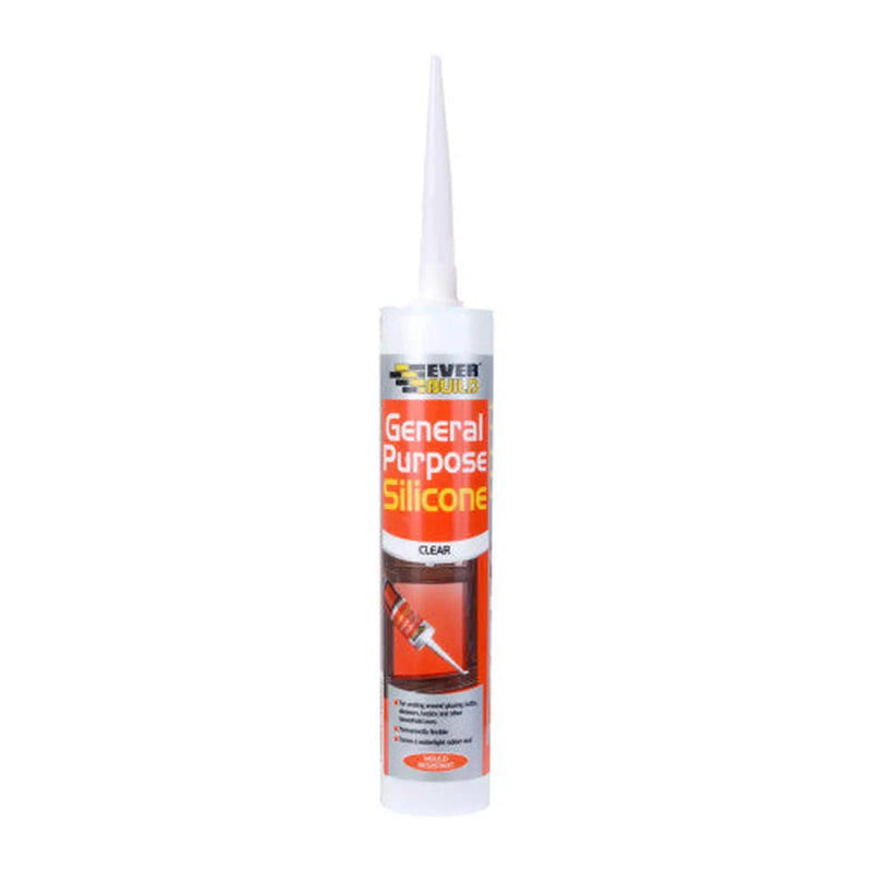 Everbuild General Purpose Silicone Clear (280ml) - Pack of 12