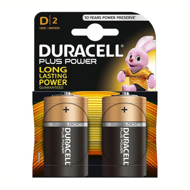 Duracell D Batteries, 2 Pack - Pack of 10