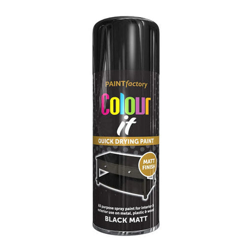 Colour It Matt Paint, Black (400ml) - Pack of 12