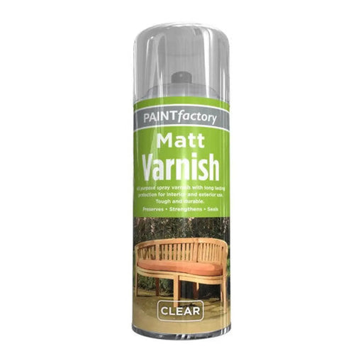 Paint Factory Varnish Paint, Clear Matt (400ml) - Pack of 12