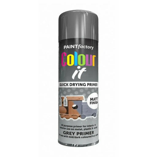Colour It Primer Paint, Grey (400ml) - Pack of 12