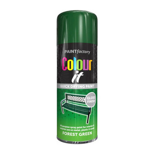 Paint Factory Colour It Gloss Paint, Forest Green (400ml) - Pack of 12